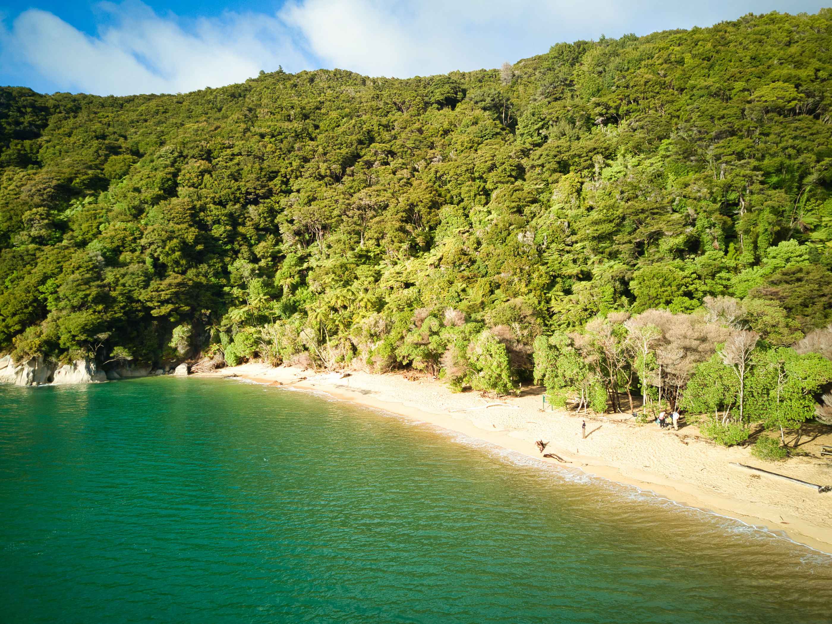 Vue en drone de l'Abel Tasman Coast Track