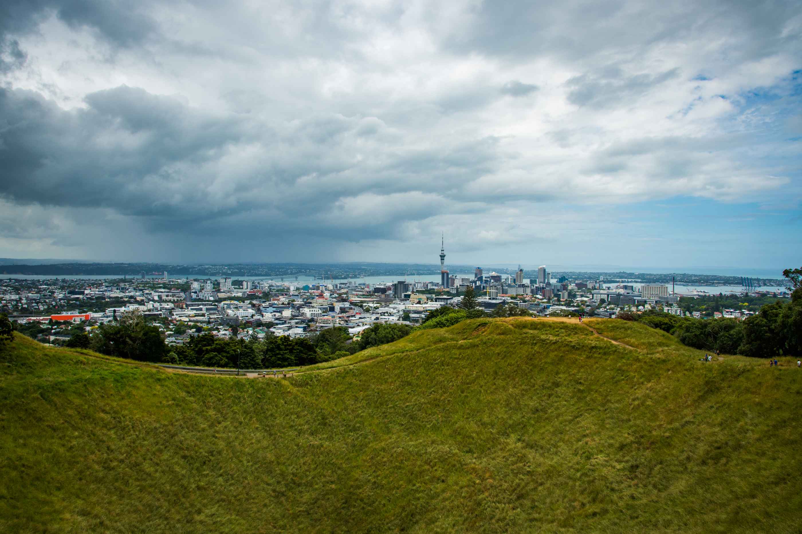 Le Mount Eden, le volcan le plus haut d'Auckland.
