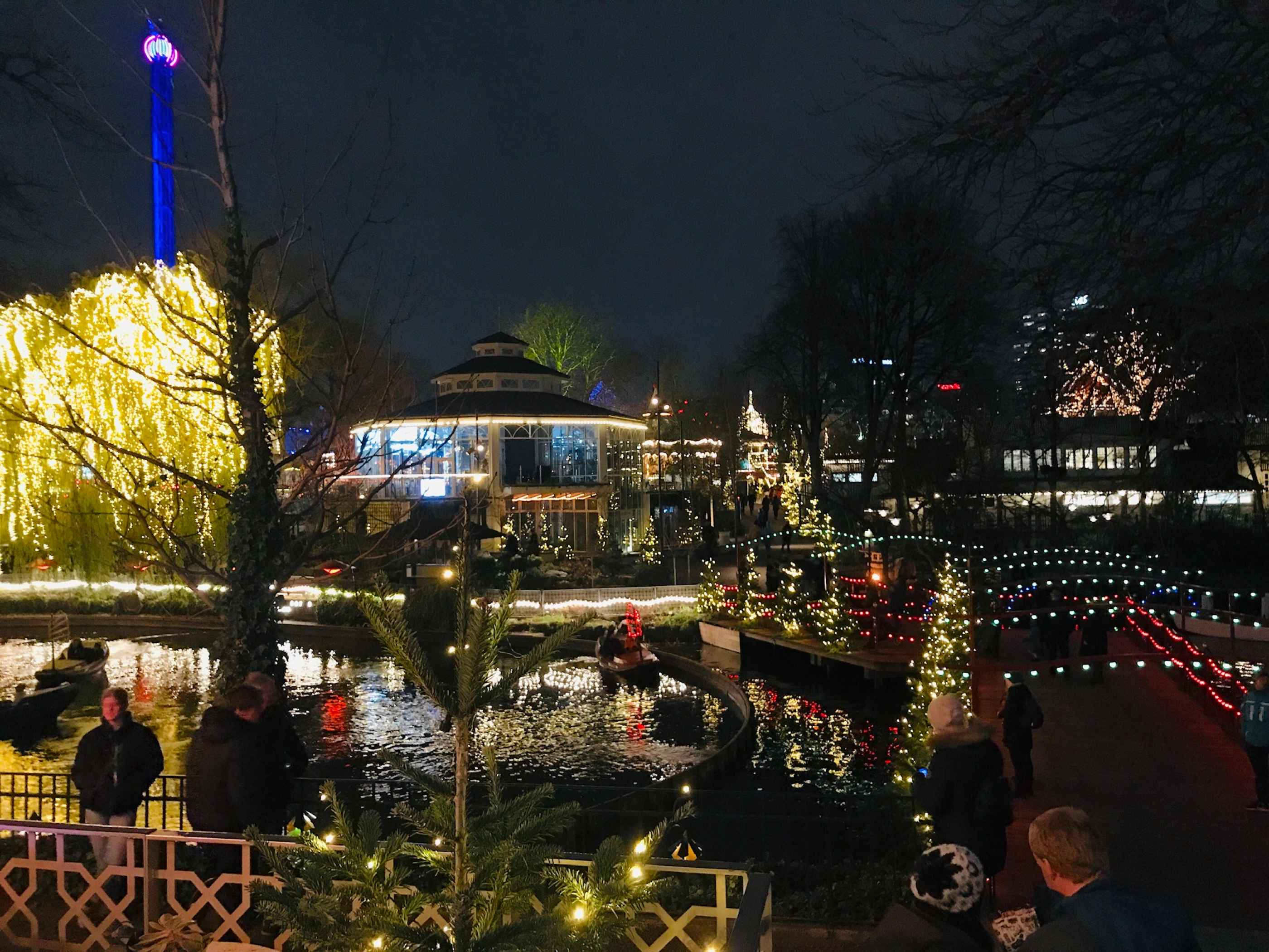 Les attractions de nuit des jardins de Tivoli