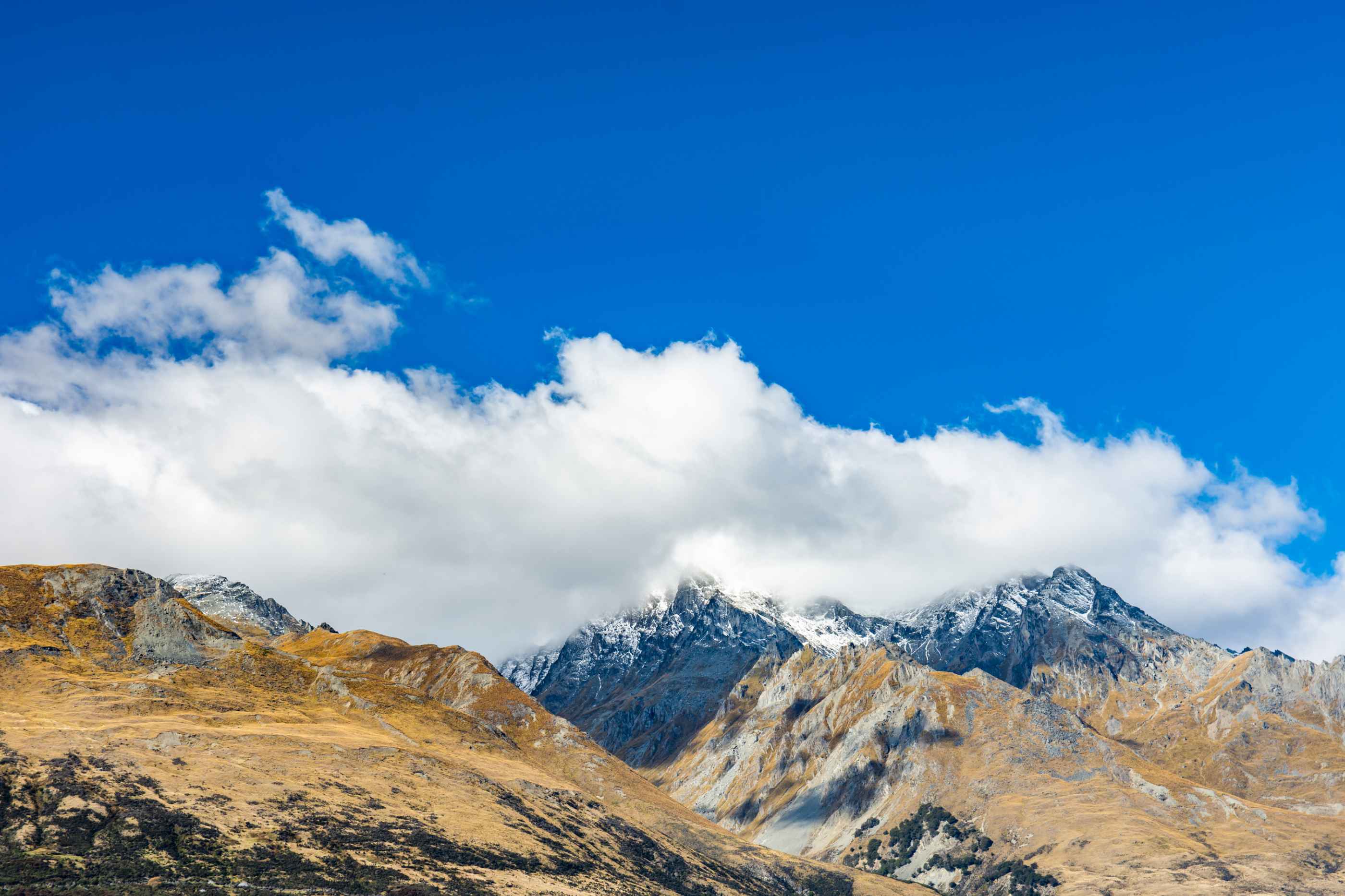 Vue depuis la route entre Glenorchy et Routeburn Shelter